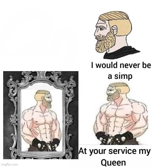I would never be simp | image tagged in i would never be simp,mariothememer | made w/ Imgflip meme maker
