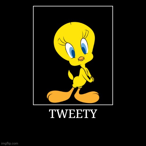 Tweety | TWEETY | | image tagged in demotivationals,looney tunes,tweety | made w/ Imgflip demotivational maker