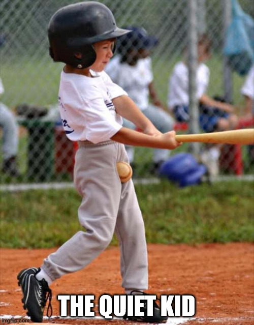 baseball | THE QUIET KID | image tagged in baseball | made w/ Imgflip meme maker
