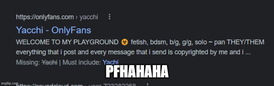 PFHAHAHA | made w/ Imgflip meme maker