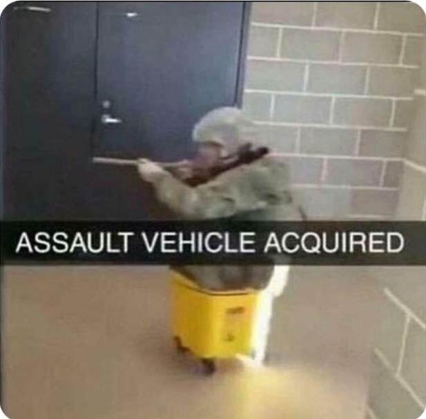 ASSAULT VEHICLE ACQUIRED Blank Meme Template