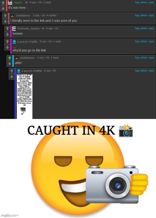 joe bidome was caught in 4k | image tagged in caught in 4k | made w/ Imgflip meme maker