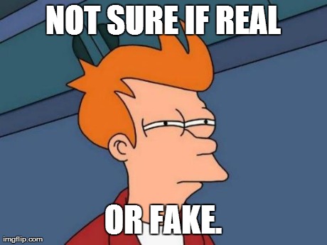 Futurama Fry Meme | NOT SURE IF REAL OR FAKE. | image tagged in memes,futurama fry | made w/ Imgflip meme maker