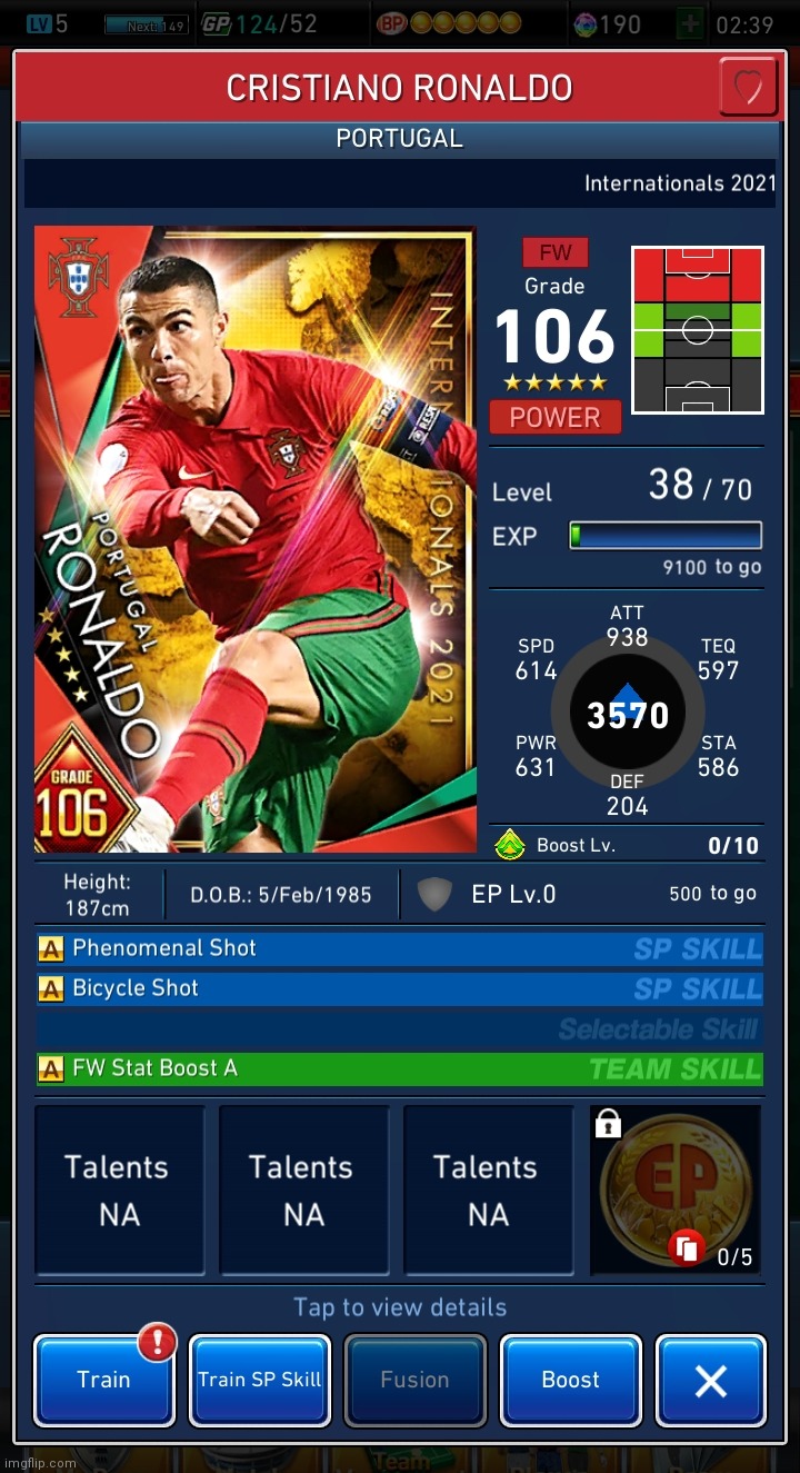 just got ronaldo today, also been playing this game for few days. | made w/ Imgflip meme maker