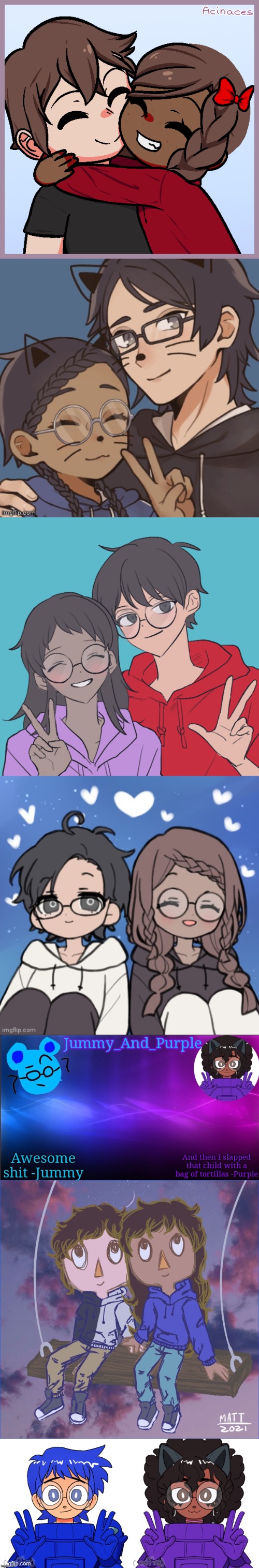 image tagged in jummy and purple,jummy and purple 2,jummy and purple 3,jummy and purple 4,jummy and purple temp bcuz bord,jummy and purple 5 | made w/ Imgflip meme maker