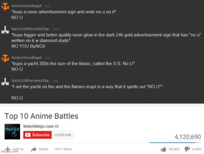 HHHHH | image tagged in top ten anime battles | made w/ Imgflip meme maker