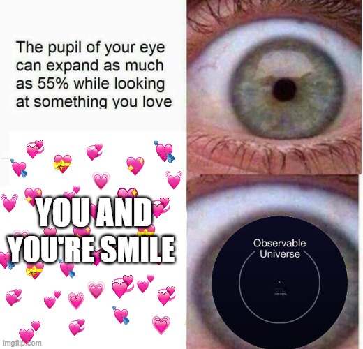 but you doe | YOU AND; YOU'RE SMILE | image tagged in wholesome | made w/ Imgflip meme maker