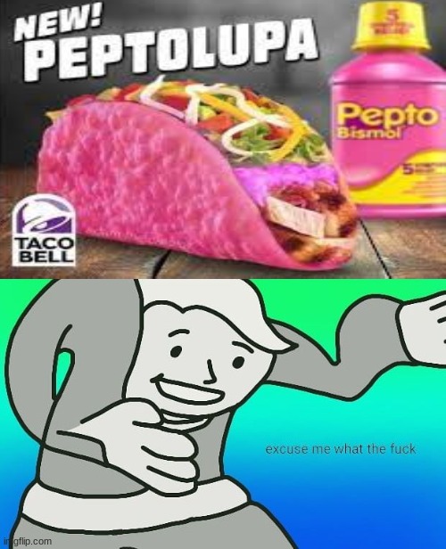 Taco Bell finally gets it | image tagged in fallout boy excuse me wyf | made w/ Imgflip meme maker