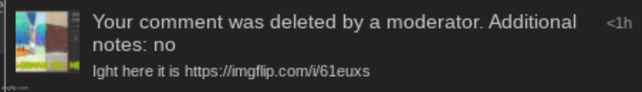 It wasn't even NSFW, I just said it was cursed, geez. | made w/ Imgflip meme maker