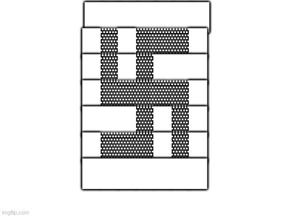 text art i found | ███████
█▒█▒▒▒█
█▒█▒███
█▒▒▒▒▒█
███▒█▒█
█▒▒▒█▒█
███████ | image tagged in blank white template | made w/ Imgflip meme maker