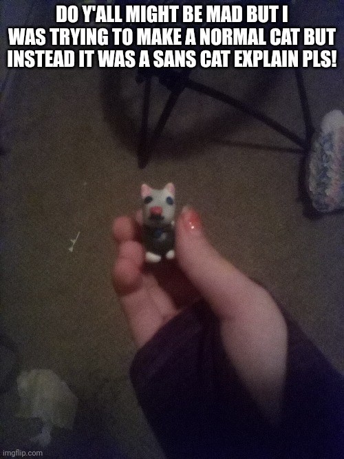 EXPLAIN | DO Y'ALL MIGHT BE MAD BUT I WAS TRYING TO MAKE A NORMAL CAT BUT INSTEAD IT WAS A SANS CAT EXPLAIN PLS! | image tagged in wtf | made w/ Imgflip meme maker