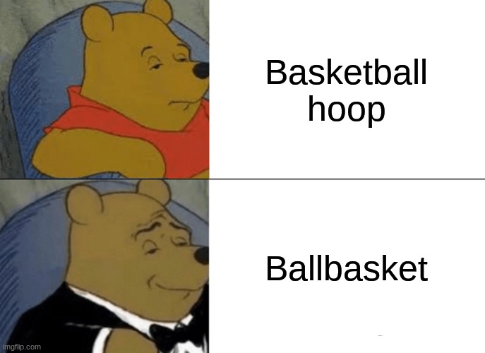 Tuxedo Winnie The Pooh Meme | Basketball hoop; Ballbasket | image tagged in memes,tuxedo winnie the pooh | made w/ Imgflip meme maker