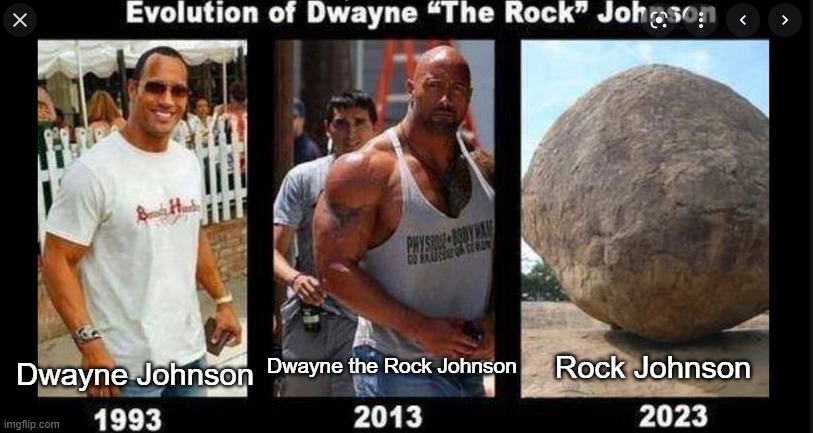 Evolution of Dwayne Johnson | Dwayne the Rock Johnson; Rock Johnson; Dwayne Johnson | image tagged in funny,evolution of the  rock,lol,memes,dwayne johnson | made w/ Imgflip meme maker