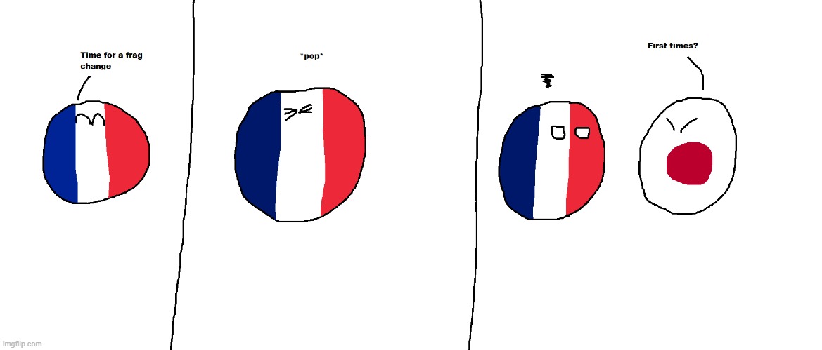 France cannot into better flag | image tagged in flag,countryballs | made w/ Imgflip meme maker
