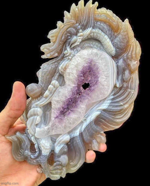 Amethyst Geode Dragon. Photo: Valley Crystals | image tagged in amethyst,geodes,dragon,carving,beautiful,crystal | made w/ Imgflip meme maker
