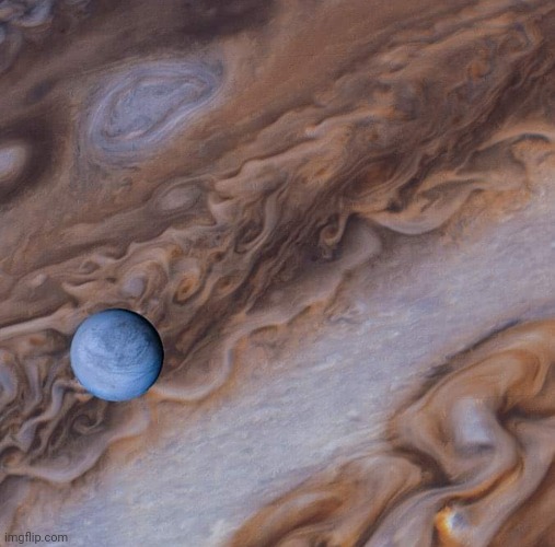 Europe above Jupiter (captured by Voyager satellite) | image tagged in jupiter,moon,voyager,satellite,awesome,pic | made w/ Imgflip meme maker