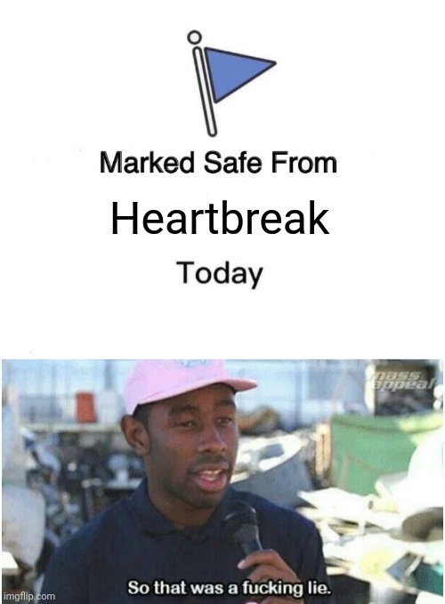 If you are seein this i love ya | Heartbreak | image tagged in memes,marked safe from,so that was a f---ing lie | made w/ Imgflip meme maker