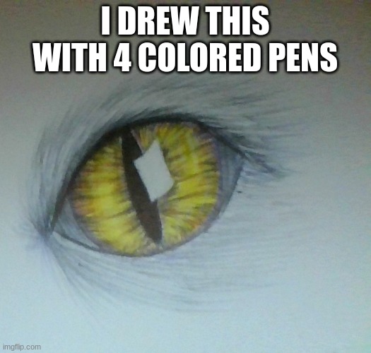 I DREW THIS WITH 4 COLORED PENS | made w/ Imgflip meme maker