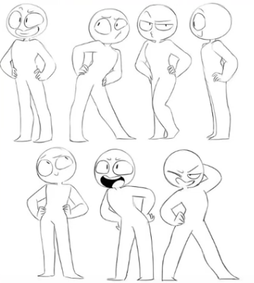 7 poses Blank Template - Imgflip