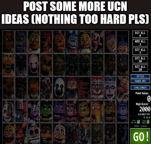 FNAF Ultimate Custom Night Tier List (Based on Animatronic AI