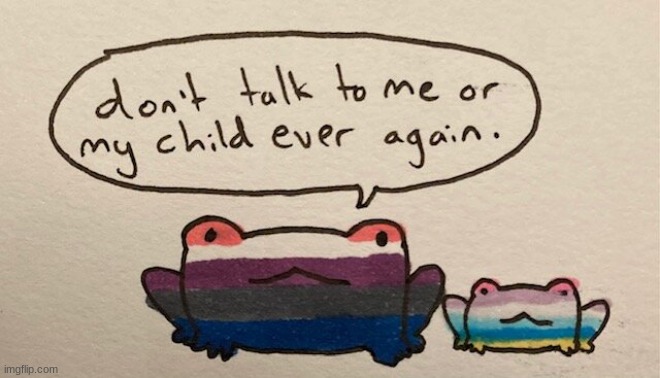 Genderfluid and genderflux froggies(not my drawing) | made w/ Imgflip meme maker