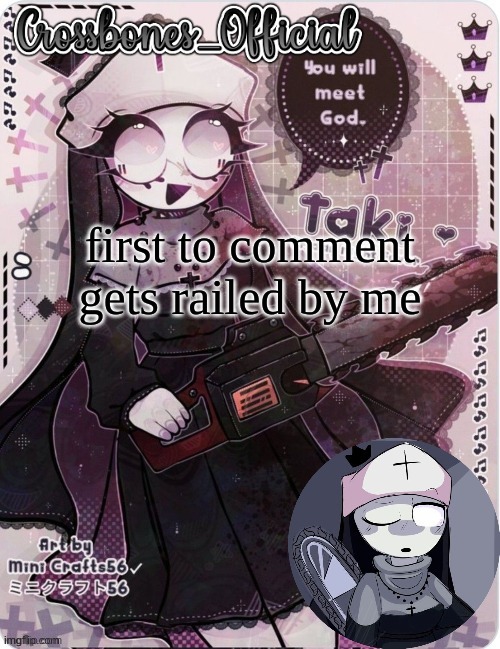 Crossbones sexy ass nun temp. Ty sayore | first to comment gets railed by me | image tagged in crossbones sexy ass nun temp ty sayore | made w/ Imgflip meme maker