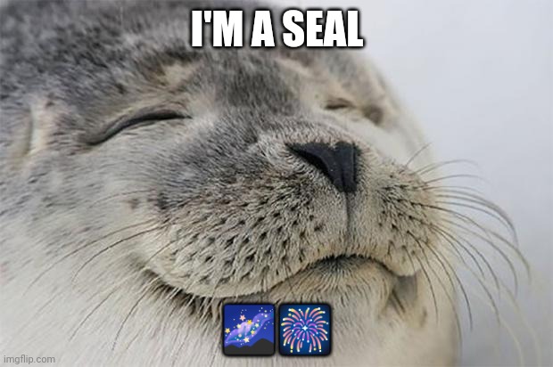 Racculture | I'M A SEAL; 🌌🎆 | image tagged in memes,satisfied seal,choccy milk | made w/ Imgflip meme maker