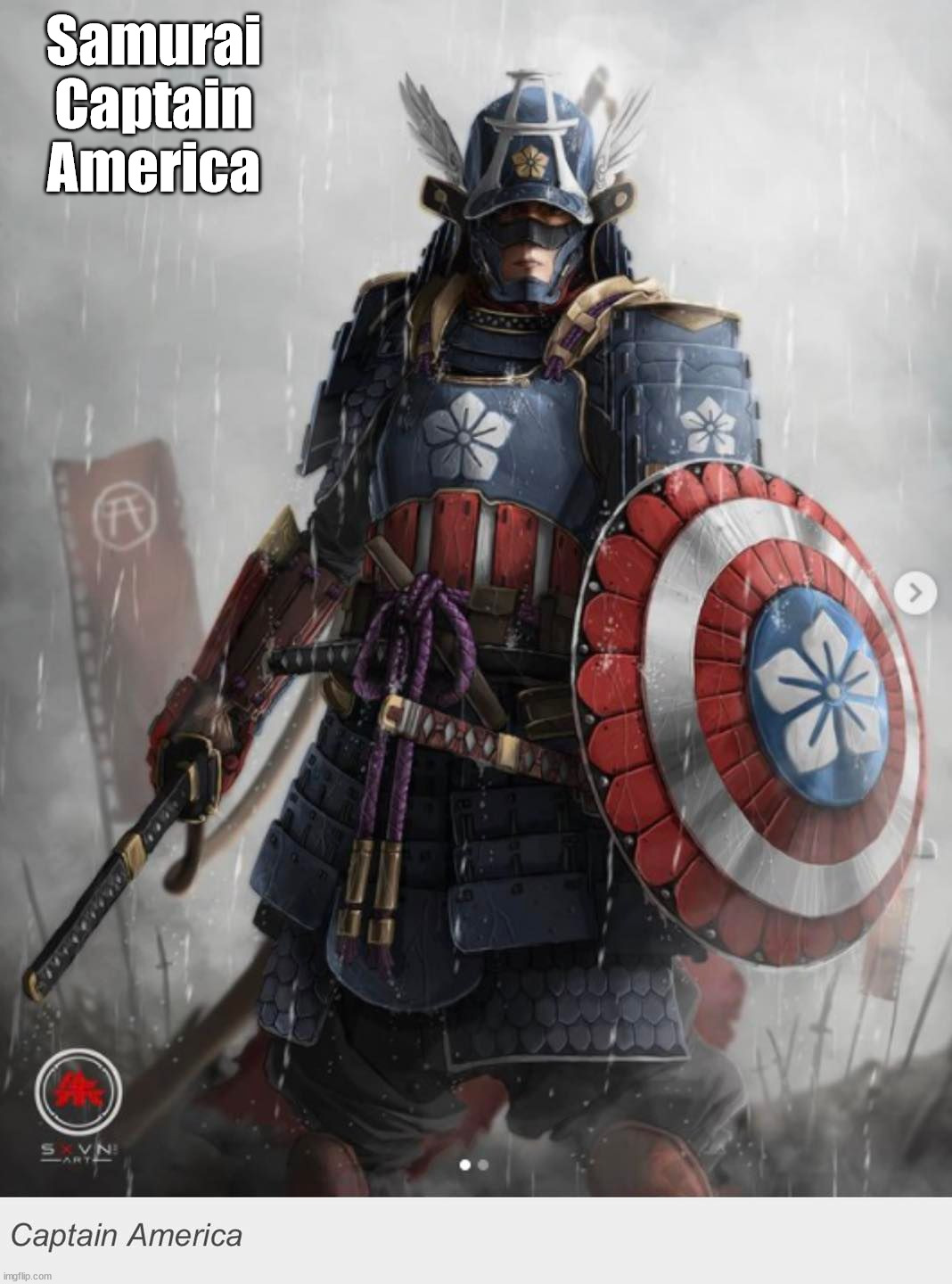 Samurai Avengers | Samurai Captain America | image tagged in captain america,samurai | made w/ Imgflip meme maker