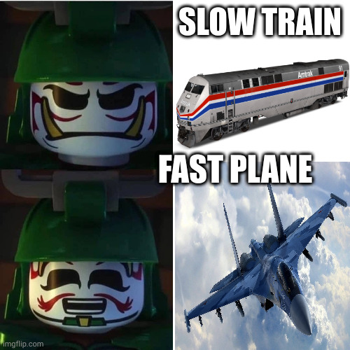 SLOW TRAIN FAST PLANE | made w/ Imgflip meme maker