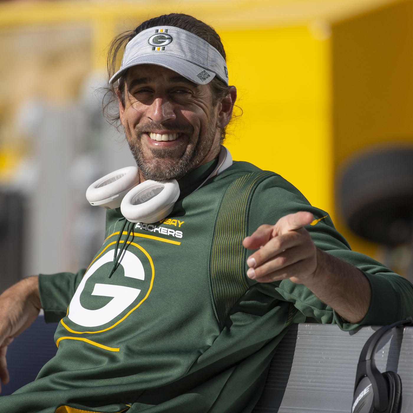 Aaron Rodgers points Blank Meme Template