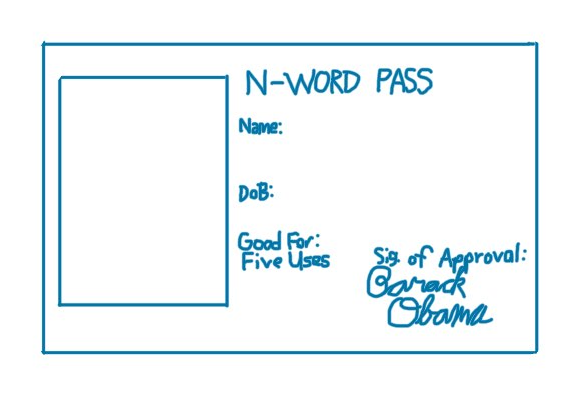 High Quality N-Word Pass Blank Meme Template