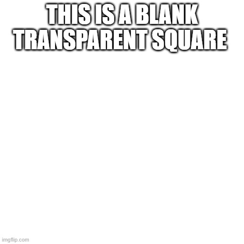 Blank Transparent Square | THIS IS A BLANK TRANSPARENT SQUARE | image tagged in memes,blank transparent square | made w/ Imgflip meme maker