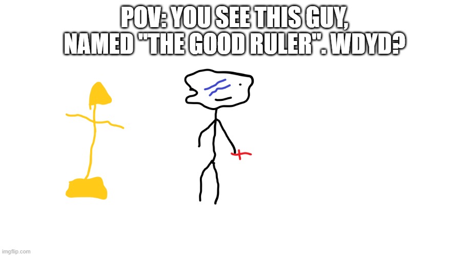 POV: YOU SEE THIS GUY, NAMED "THE GOOD RULER". WDYD? | made w/ Imgflip meme maker