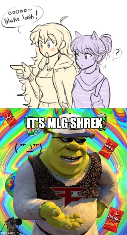 It’s MLG Shrek | IT’S MLG SHREK | image tagged in mlg,mlg shrek,rwby,shrek | made w/ Imgflip meme maker