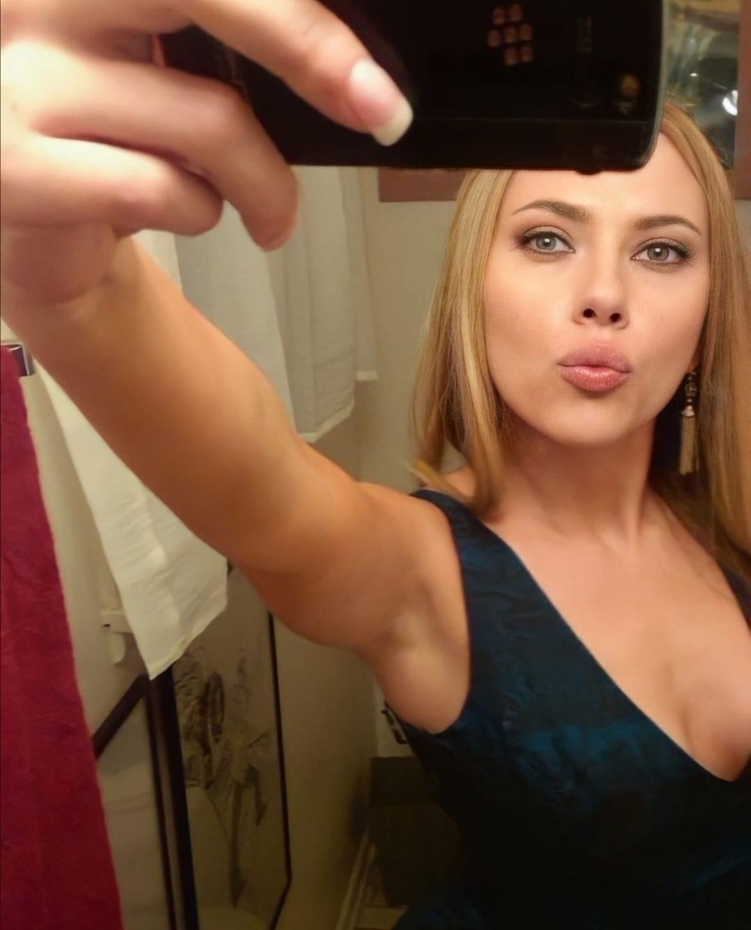Scarlett Johansson selfie Blank Meme Template