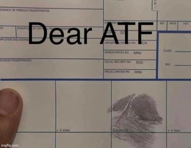 image tagged in dear atf,mushroom stamp | made w/ Imgflip meme maker