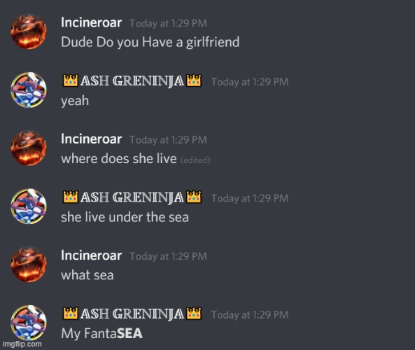 Under the SEA | image tagged in memes,funny,discord | made w/ Imgflip meme maker
