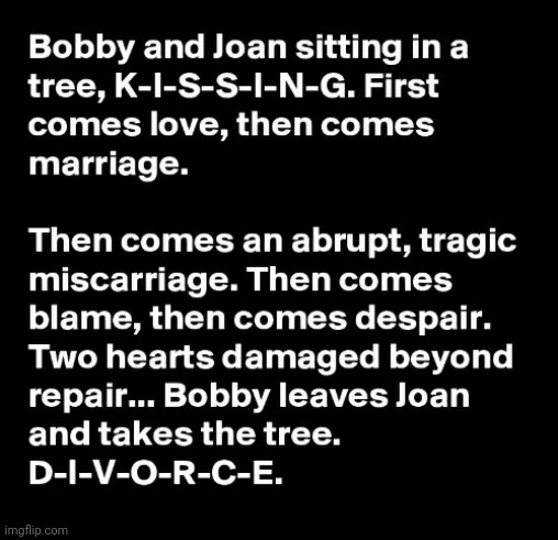 Sitting in a tree Dark Version | image tagged in sitting in a tree dark version | made w/ Imgflip meme maker