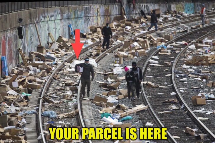 Parcelhere | YOUR PARCEL IS HERE | image tagged in usps,ups,fedex | made w/ Imgflip meme maker