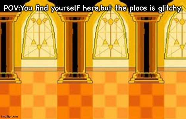 The bells of Judgement are ringing...(very evil ocs recommended.) | POV:You find yourself here,but the place is glitchy. | image tagged in judgement hall - undertale | made w/ Imgflip meme maker