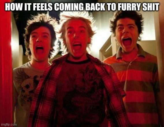 Screaming mbav | HOW IT FEELS COMING BACK TO FURRY SHIT | image tagged in screaming mbav | made w/ Imgflip meme maker