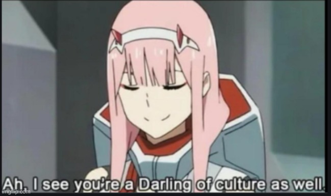 Ah, I see you're a Darling of culture as well | image tagged in ah i see you're a darling of culture as well | made w/ Imgflip meme maker