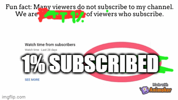 Subscriber count broken... Yes... | 99% UNSUBED
99% NOTSUBD; 1% SUBSCRIBED | image tagged in gifs | made w/ Imgflip video-to-gif maker