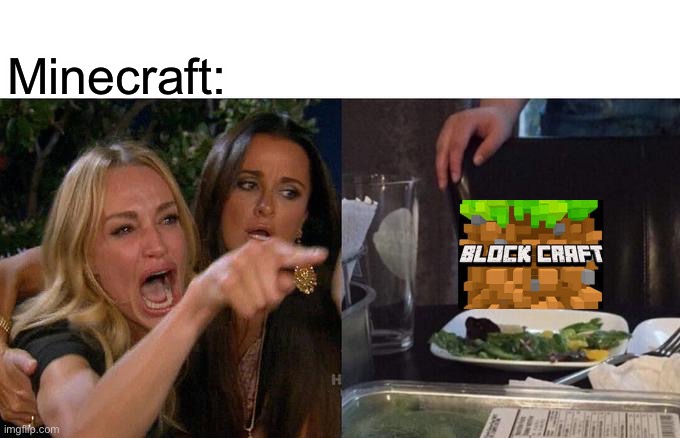 Woman Yelling At Cat |  Minecraft: | image tagged in memes,woman yelling at cat | made w/ Imgflip meme maker
