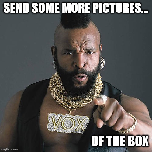 Mr T Pity The Fool Meme | SEND SOME MORE PICTURES... OF THE BOX | image tagged in memes,mr t pity the fool | made w/ Imgflip meme maker