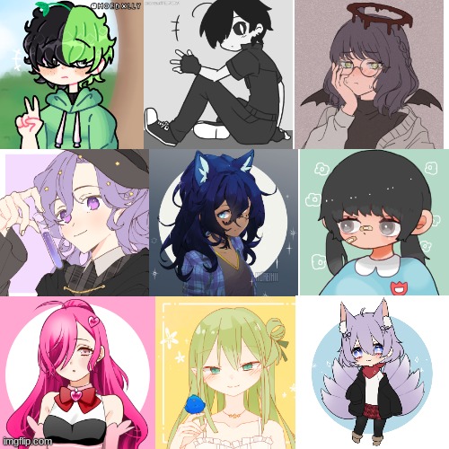 rp with different OCs | image tagged in memes,blank transparent square | made w/ Imgflip meme maker