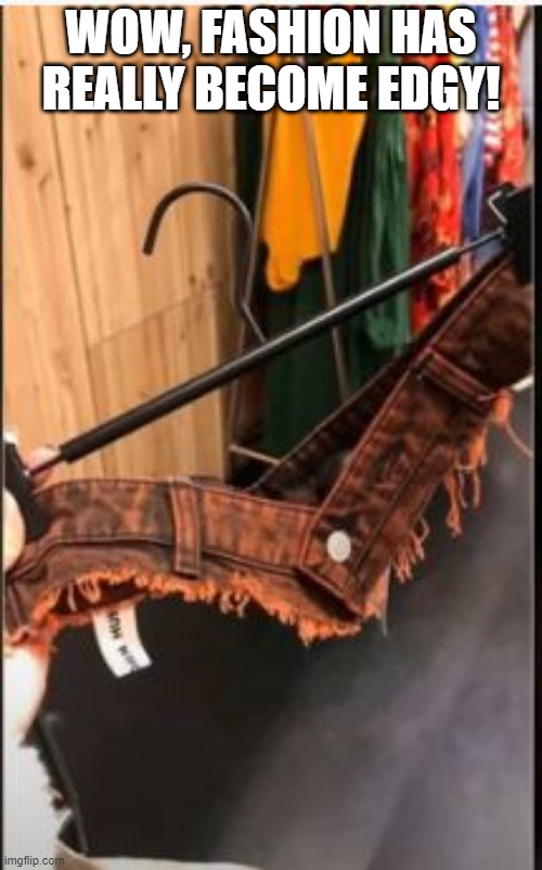 Nothing There? | WOW, FASHION HAS REALLY BECOME EDGY! | image tagged in you had one job | made w/ Imgflip meme maker
