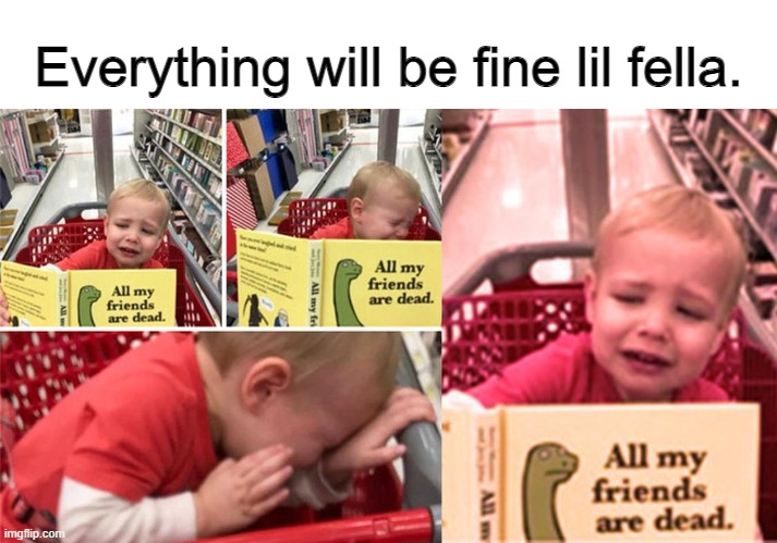 Everything will be fine lil fella. | image tagged in funny | made w/ Imgflip meme maker