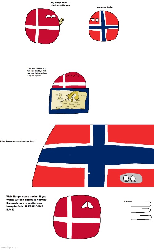 Norway's only fear | image tagged in countryballs,comics | made w/ Imgflip meme maker