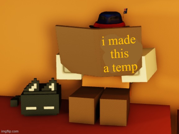 my Roblox avatar reading a book (template ver) | i made this a temp | image tagged in my roblox avatar reading a book template ver | made w/ Imgflip meme maker